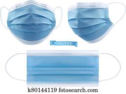 medizinische, mask,, chirurgisch, mask,, virus, und, infektion, protection., 3d, realistisch, vektor, gegenst?nde medizinische, mask,, chirurgisch, mask,, virus, und, infektion, protection., 3d, realistisch, vektor, gegenst?nde