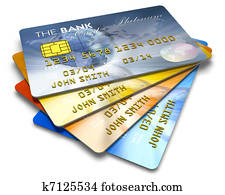 Set of color credit cards Set of color credit cards