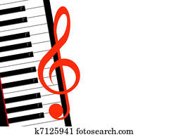 treble clef and piano treble clef and piano