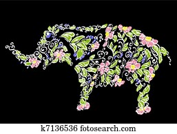 Floral designer elephant Floral designer elephant