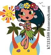 Hawaiian Aloha girl Hawaiian Aloha girl