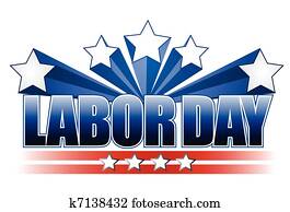 Illustrated labor day text design Illustrated labor day text design