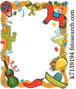 mexikanisch, fest, party, einladung mexikanisch, fest, party, einladung
