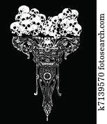 Reign of skulls illustration