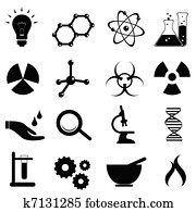Science icon set