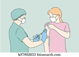vaccination,, covid-19, coronavirus, תרכיב, מושג