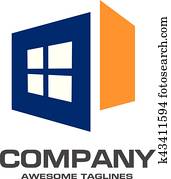 Window logo template vector Window logo template vector