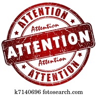 Attention stamp Attention stamp