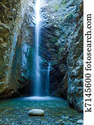 Chantara, cachoeiras, em, Trodos, montanhas, chipre