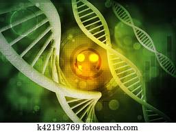 DNA molecules background, 3D rendering DNA molecules background, 3D rendering