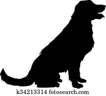 Golden retriever silhouette Golden retriever silhouette