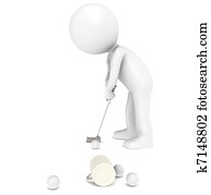 Golfer at the Office