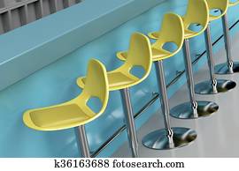 Stools in bar