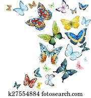 וואטארכולור, פרפרים