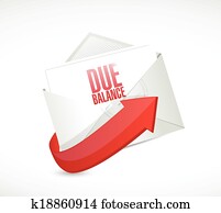 dû, équilibre, email, illustration, conception