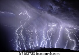 Lightning over the Rincon Mountains Lightning over the Rincon Mountains