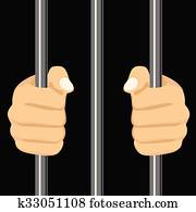Woman behind bars Clipart | k7306552 | Fotosearch