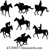 Riding horses Riding horses