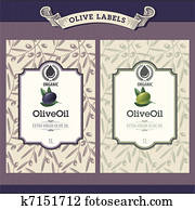Set of olive oil labels Set of olive oil labels