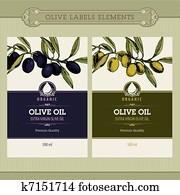 Set of olive oil labels Set of olive oil labels