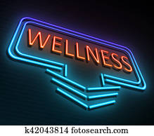 Wellness neon concept. Wellness neon concept.