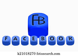 word Facebook on cubes word Facebook on cubes