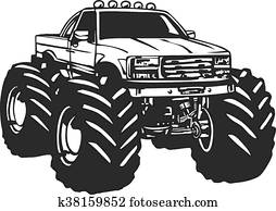 משאית של מפלצת, ציור היתולי