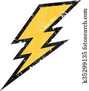 blitzschraube, vektor, symbol blitzschraube, vektor, symbol