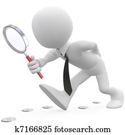 Businessman with magnifying glass Businessman with magnifying glass