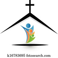 familie, inn, kirke, logo