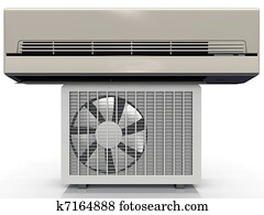 Grey air conditioning unit Grey air conditioning unit