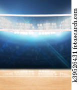 Indoor Floodlit Volleyball Court Indoor Floodlit Volleyball Court