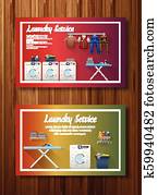 Laundry Service Advertisement Design Clipart K59940485 Fotosearch