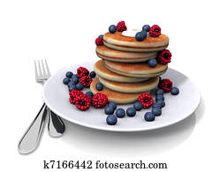 Pancakes with fruit Pancakes with fruit