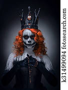 Queen of death, scary halloween female Queen of death, scary halloween female