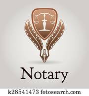 Template vector logo for legal, notary organization. Template vector logo for legal, notary organization.