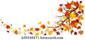 Branch With Autumn Leaves Branch With Autumn Leaves