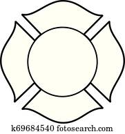 Firefighter Maltese Cross Illustration Firefighter Maltese Cross Illustration