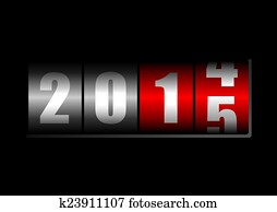 2015 new years illustration with counter 2015 new years illustration with counter
