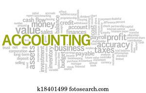 buchhhaltung, wort, wolke, wortblasé, etikette, vektor