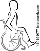 Disabled in a wheelchair Disabled in a wheelchair