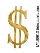 Gold Dollar Sign