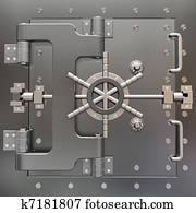 Safe in stainless steel. Bank Vault. Safe in stainless steel. Bank Vault.