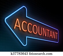 Accountant sign concept. Accountant sign concept.