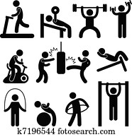 atlético, ginásio, ginásio, exercício