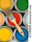 Brush on paint cans Brush on paint cans