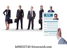 Recruitment and employment concept with businessman