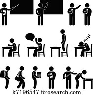schule- lehrer, schueler, klassenraum schule- lehrer, schueler, klassenraum