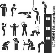 איש, אנשים, התאבד, הרוג, מדכא, עצוב