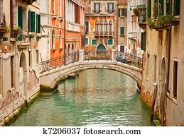 canal, em, veneza